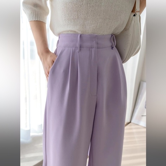 Dazy-Less Kpop High Waist Mopping Suit Pants - Picture 4 of 10